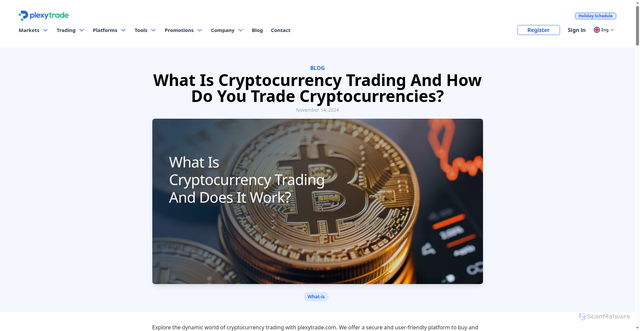Security scan screenshot of https://www.plexytrade.com/blog/what-is-cryptocurrency-trading-and-how-do-you-trade-cryptocurrencies/
