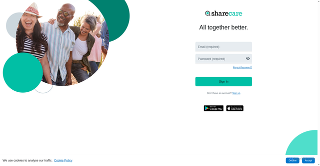 Security scan screenshot of auth.sharecare.com
