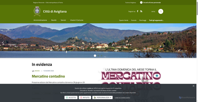 Security scan screenshot of https://www.comune.avigliana.to.it