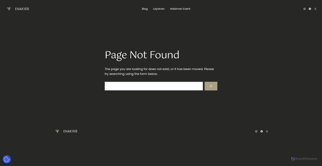 Security scan screenshot of https://enak168om.org/webfonts/fa-brands-402.html