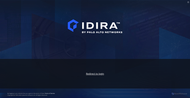 Security scan screenshot of https://na156.epm.cyberark.com