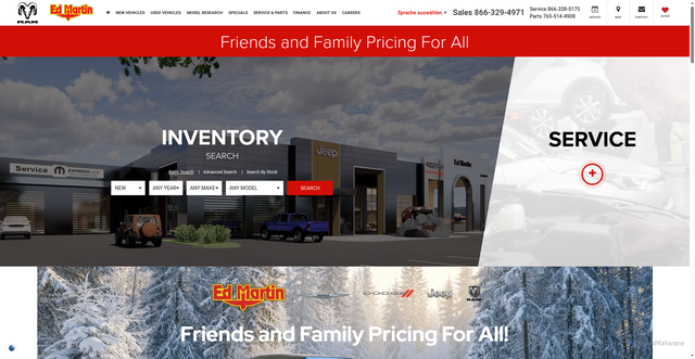 Security scan screenshot of https://www.edmartincdjr.com