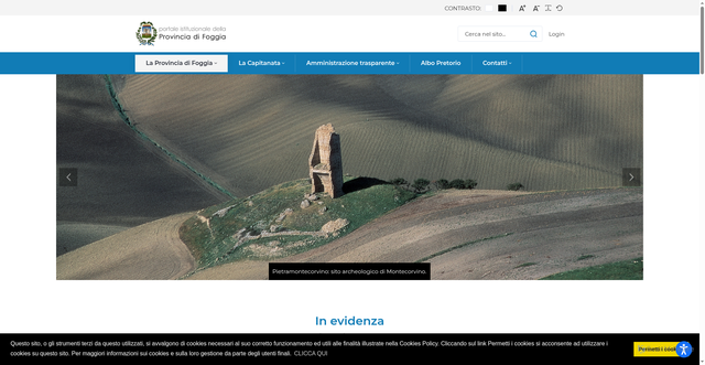 Security scan screenshot of https://www.provincia.foggia.it/