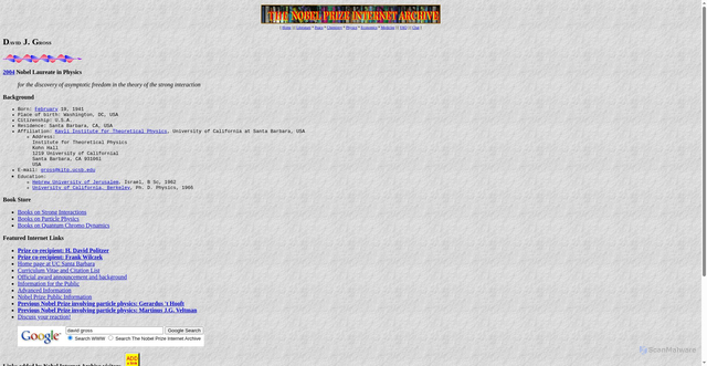 Security scan screenshot of http://almaz.com/nobel/physics/2004a.html