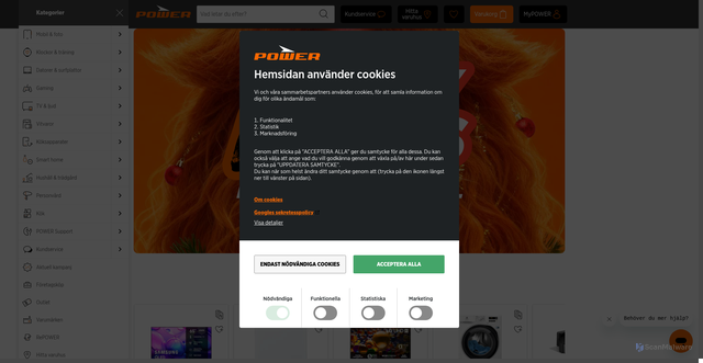 Security scan screenshot of http://www.mediamarkt.se/