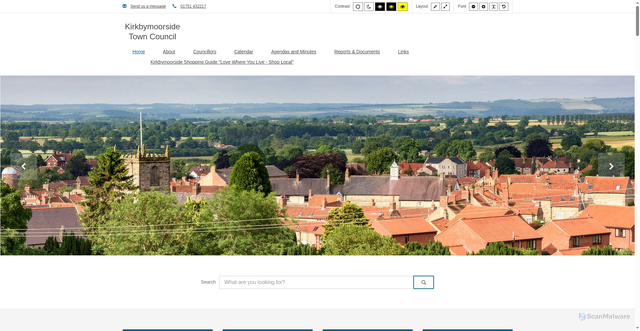 Security scan screenshot of https://www.kirkbymoorsidetowncouncil.gov.uk/