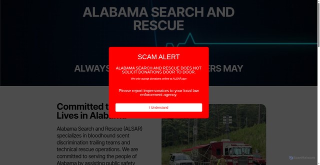 Security scan screenshot of https://alsar.gov/
