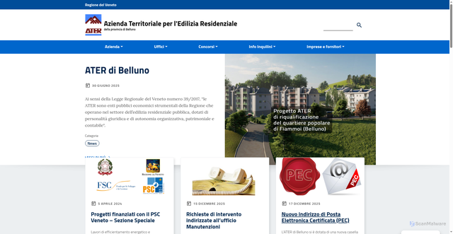 Security scan screenshot of https://www.aterbl.it/