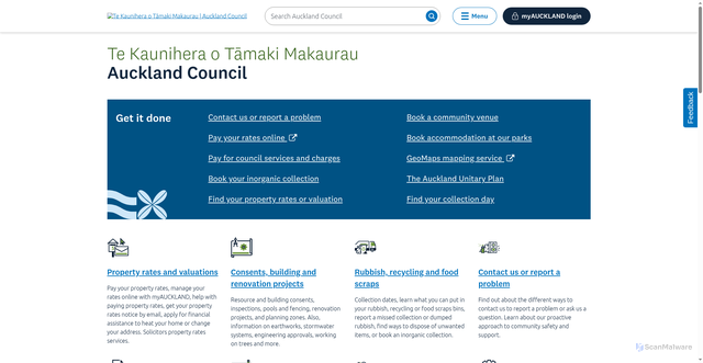 Security scan screenshot of http://aucklandcouncil.govt.nz
