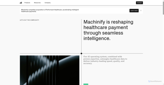 Security scan screenshot of https://machinify.com