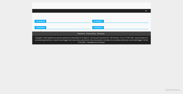 Security scan screenshot of https://www.odcec.vicenza.it/