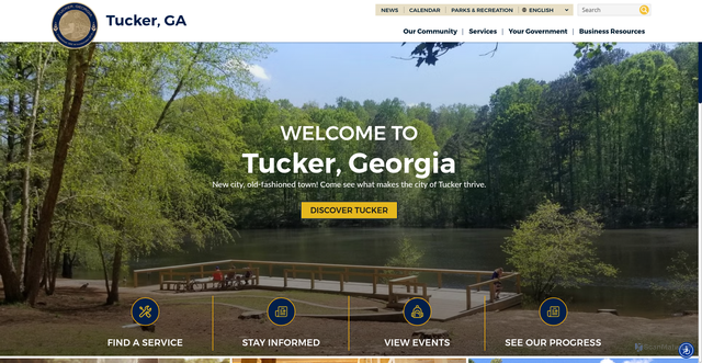 Security scan screenshot of https://www.tuckerga.gov/