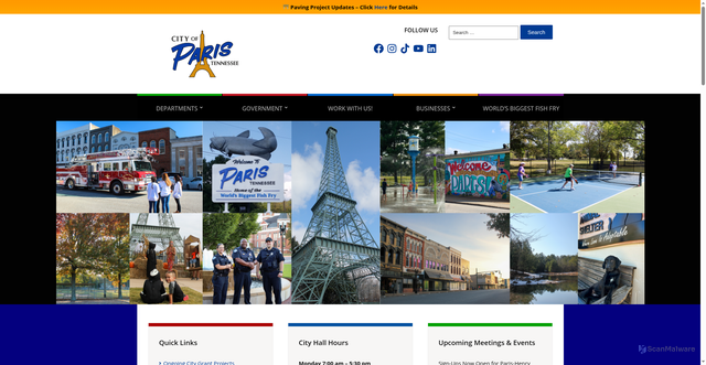 Security scan screenshot of https://paristn.gov/