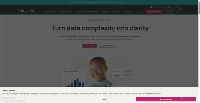 Security scan screenshot of https://lumivero.com