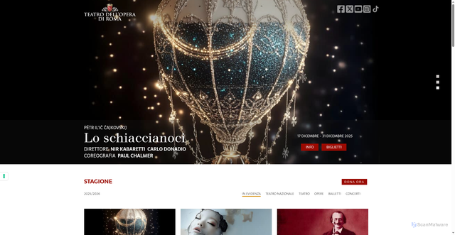 Security scan screenshot of https://www.operaroma.it/