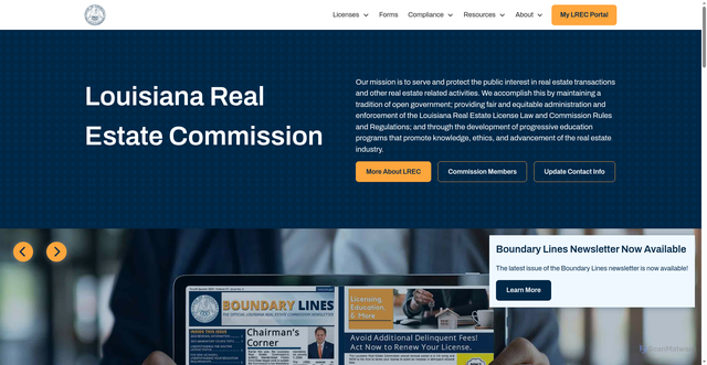 Security scan screenshot of https://lrec.gov/