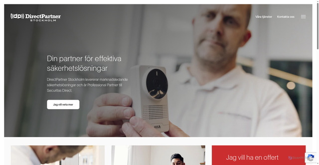 Security scan screenshot of https://directpartner.se