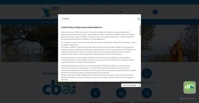 Security scan screenshot of https://www.cbaltovaldarno.it/