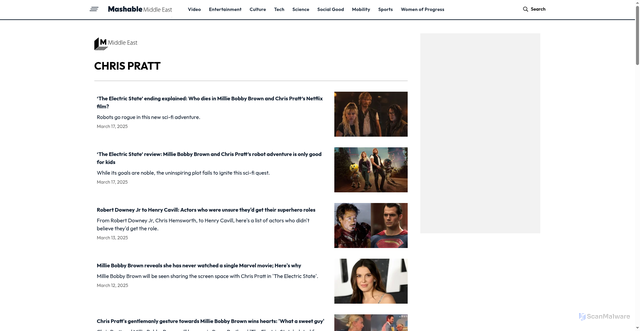 Security scan screenshot of https://me.mashable.com/chris-pratt