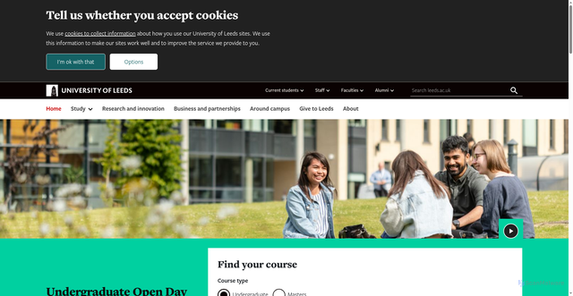 Security scan screenshot of https://www.leeds.ac.uk/