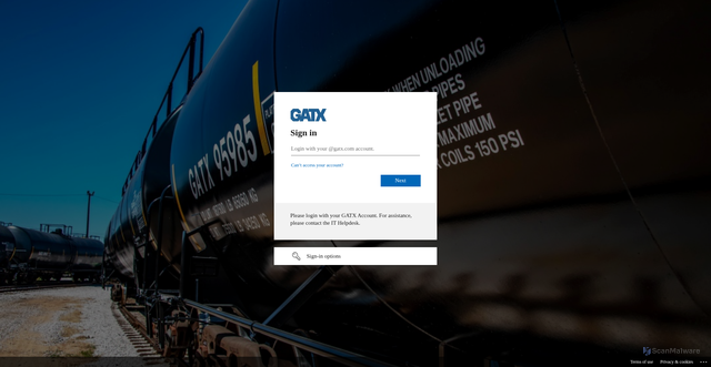 Security scan screenshot of https://gatx365portal.sharepoint.com