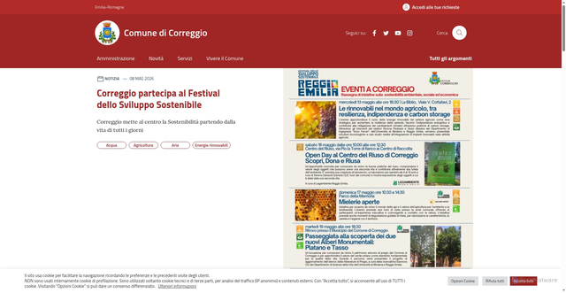 Security scan screenshot of https://www.comune.correggio.re.it