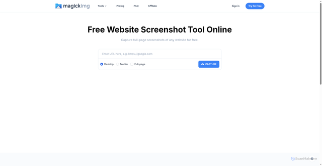 Security scan screenshot of https://magickimg-nuxt.pages.dev/website-screenshot