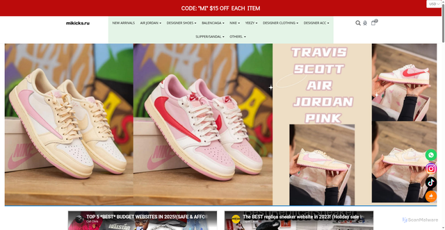 Security scan screenshot of https://mikicks.ru