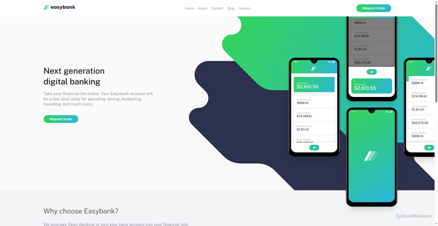 Security scan screenshot of https://easy-bank-landing-page-eta.vercel.app/