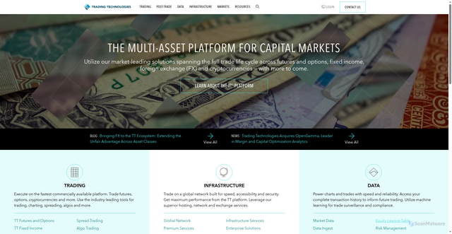 Security scan screenshot of https://tradingtechnologies.com