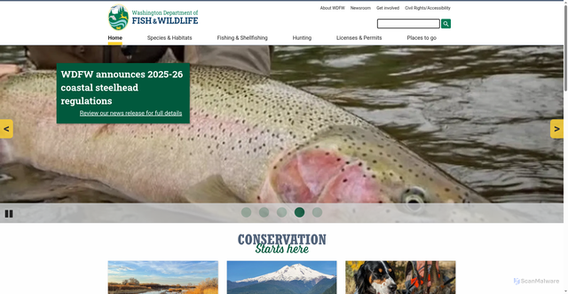 Security scan screenshot of https://wdfw.wa.gov/