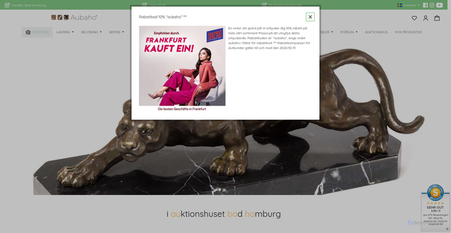 Security scan screenshot of https://aubaho.se