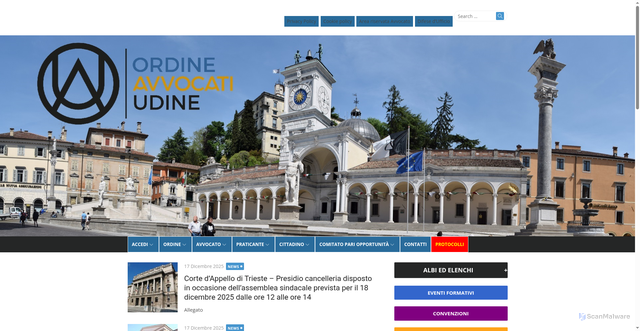 Security scan screenshot of https://www.avvocati.ud.it/