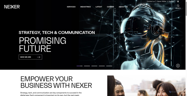 Security scan screenshot of https://www.nexergroup.com