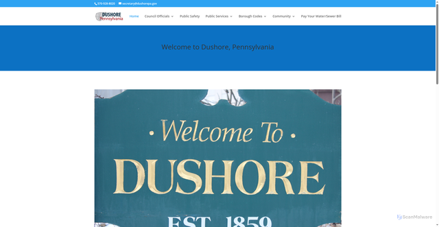 Security scan screenshot of https://www.dushorepa.gov/