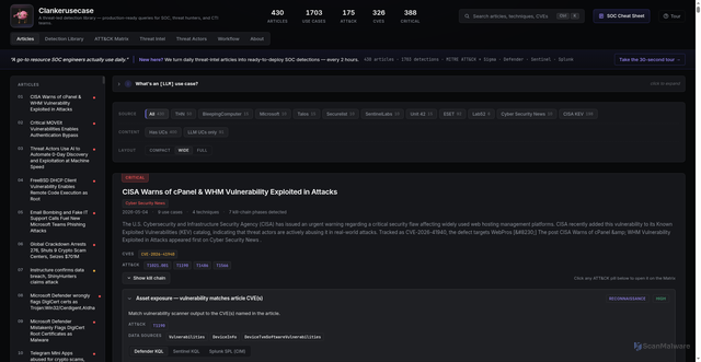 Security scan screenshot of https://clankerusecase.com/