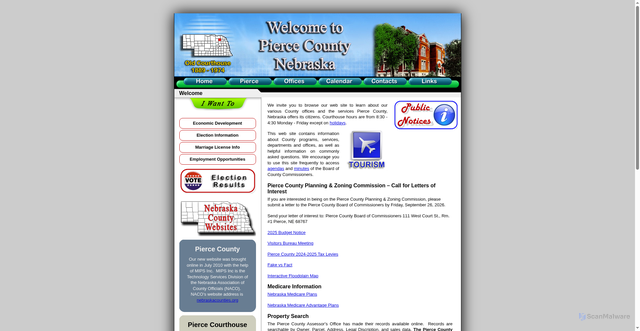 Security scan screenshot of https://piercecountyne.gov/