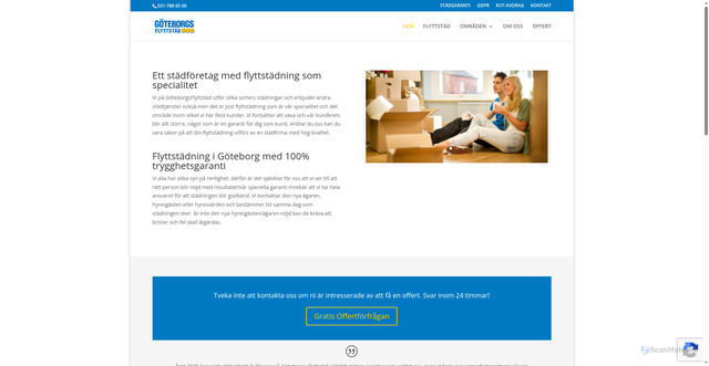 Security scan screenshot of https://goteborgsflyttstad.se