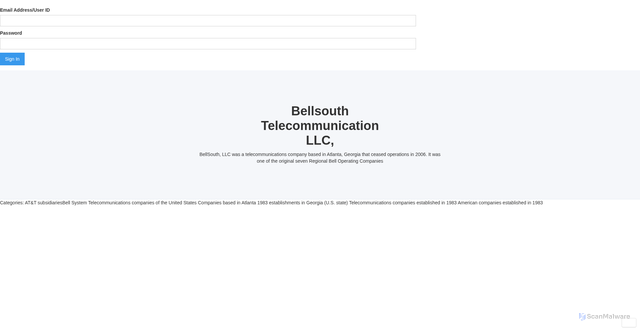Security scan screenshot of https://bellsouth-att-sign-in-65baa8.webflow.io/