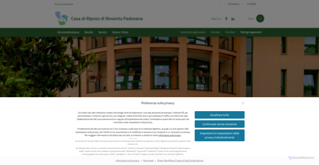 Security scan screenshot of https://cdrnoventapadovana.it/