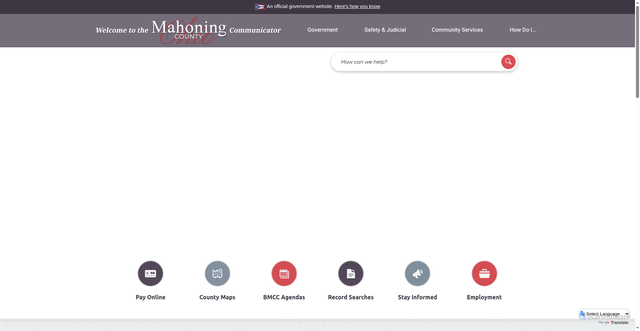 Security scan screenshot of https://www.mahoningcountyoh.gov/
