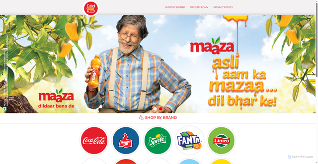 Security scan screenshot of https://www.coke2home.com/index.html