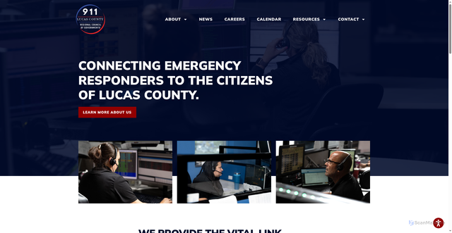 Security scan screenshot of https://911lucascountyoh.gov/