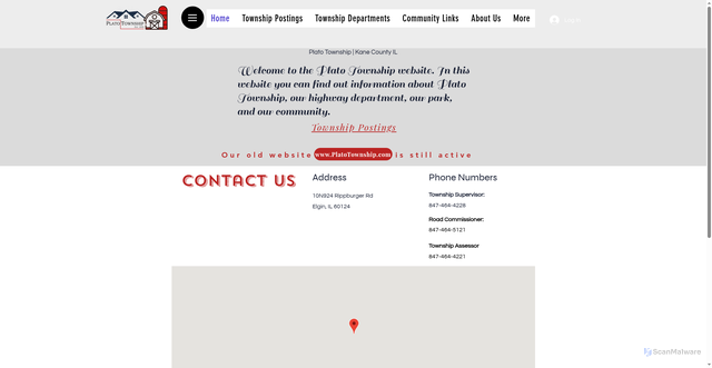 Security scan screenshot of https://www.platotwp.gov/