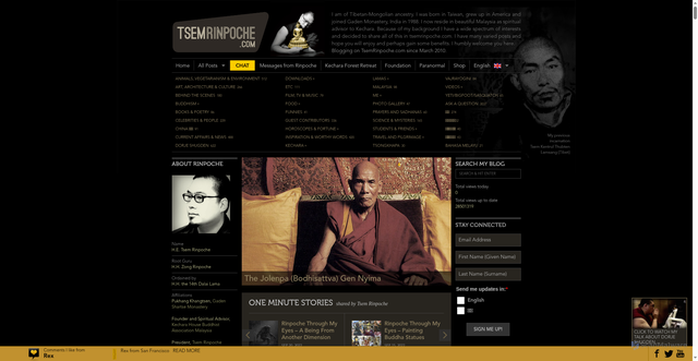 Security scan screenshot of https://www.tsemrinpoche.com