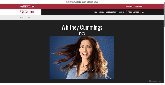 Security scan screenshot of https://improvtx.com/sanantonio/comic/whitney+cummings/