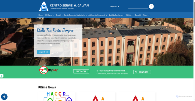 Security scan screenshot of https://www.csgalvan.it/