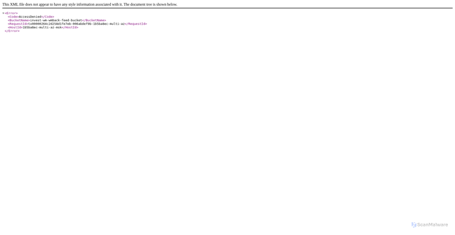 Security scan screenshot of https://invest-wmadm-feed-bucket.cdn-tinkoff.ru