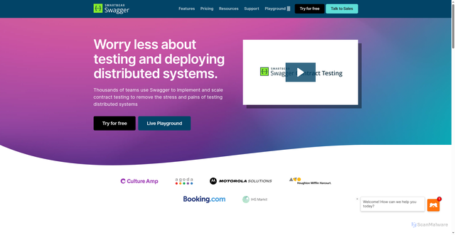 Security scan screenshot of https://pactflow.io