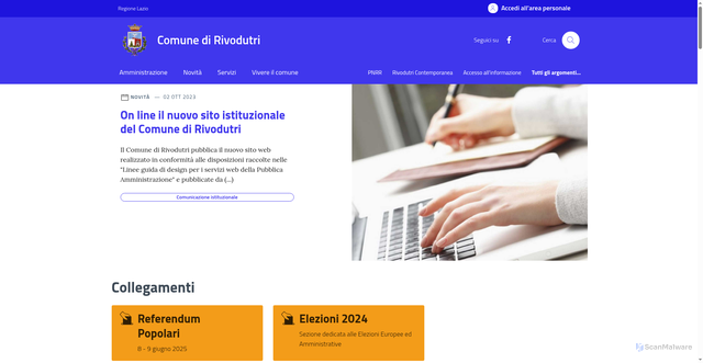 Security scan screenshot of https://comune.rivodutri.ri.it/